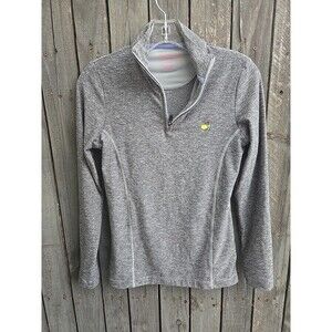 Magnolia Lane Tech womens Masters 1/4 Zip Pullover grey Long Sleeve size XS